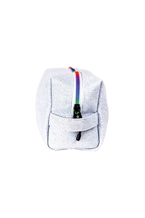Opalescent Rebel Makeup Bag With Rainbow Zipper Rebel Athletic