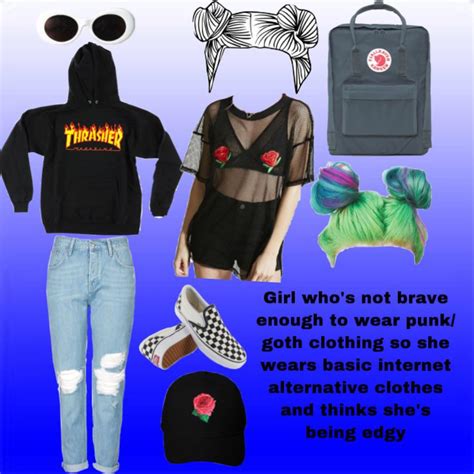 Girl Whos Not Brave Enough To Wear Punkgoth Clothing So She Wears Basic Internet Alternative