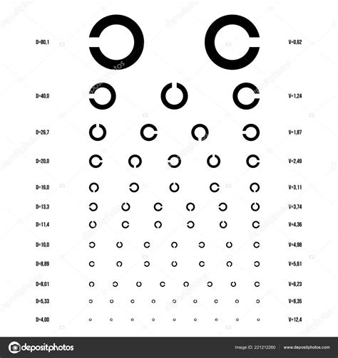Vector Eye Test Chart Stock Vector Sumkinn