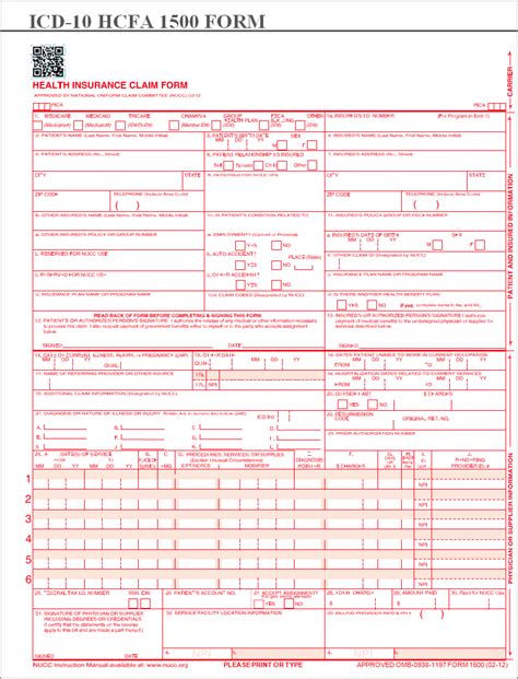 Hcfa 1500 Form Printable Fill Out And Sign Printable