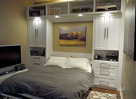 Compact Murphy Bed Design Ideas With Hidden Placement Built In Armoire