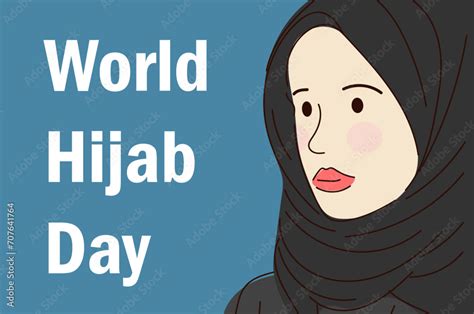 World Hijab Day Flat Design Poster Flyer Poster Design Girl In Hijab For Your Design