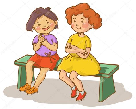 Two Girls At School Talking Clipart Clipground