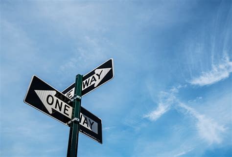 One Way Signs Stock Photo Download Image Now Pointing Turning