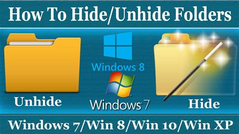 To extract your files or folders from the audio file; How to Hide/Unhide a Folder in Windows 7,8,10 and XP ...
