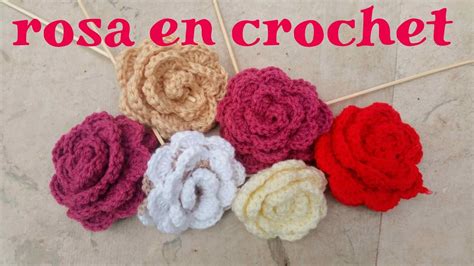 Crochet Como Tejer Una Rosa Paso A Paso Youtube
