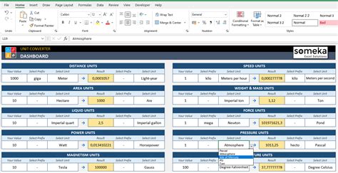 Excel Unit Conversion Spreadsheet Free Unit Converter In Excel