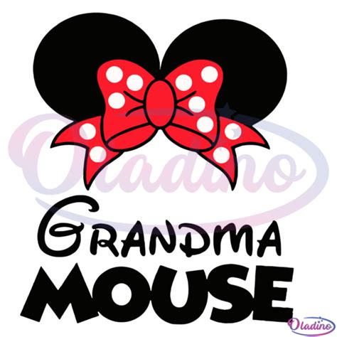 Disney Grandma Mouse Svg Digital File Disney Svg