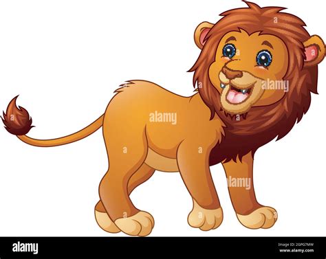 Cute Lion Cartoon Stock Vector Image Art Alamy