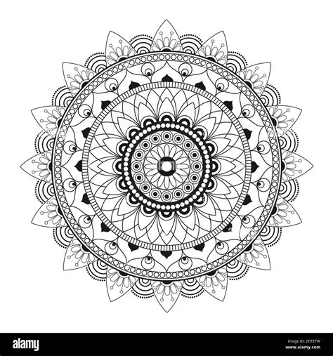 Mandala Art Design Isolated On White Background Circular Ornamental