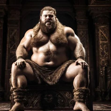 Big Hairy Thick Masculine King Strongman Kings With OpenArt