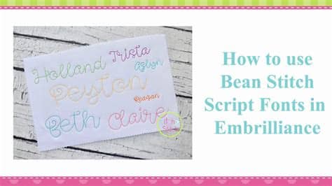 This mini bean tutorial will teach you everything you need to know about this fun, beautiful stitch. How to Use Bean Stitch Script Fonts from The Itch 2 Stitch ...