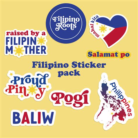 filipino stickers filipino sticker pack pinoy vinyl etsy canada