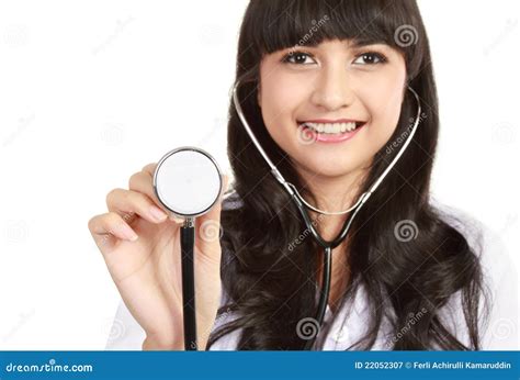 Smiling Medical Doctor With Stethoscope Stock Image Image Of