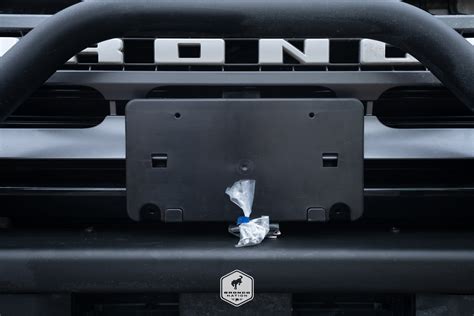 Front License Plate Mount Location Closeup Pic Page 7 Bronco6G