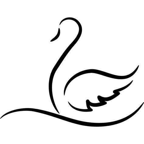 Swan Outline Wall Sticker Bird Wall Art