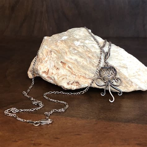 Sterling Silver Necklace With Unusual Design For Women Etsy