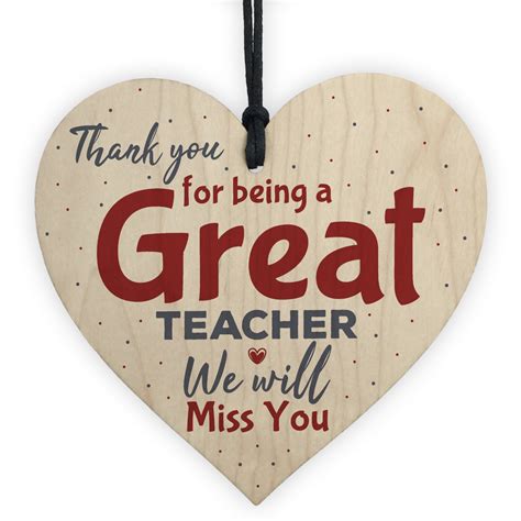 Then, you can check out thank you letter to teacher templates to help you out in writing your letter. Thank You Teacher Gift Heart Leaving Nursery School Miss You