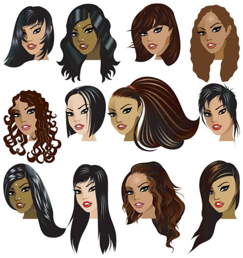 There have been other styles, such as the eton crop (a more extreme take on the short crop), and short layers. Hairdressing series element vector material_Download free ...