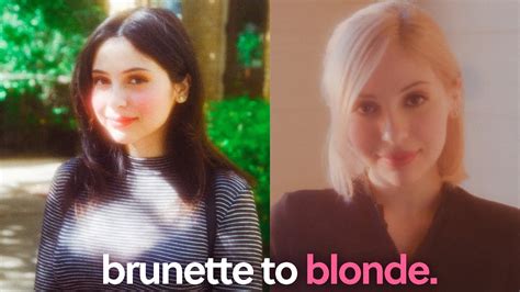 Brunette To Blonde Transformation Youtube