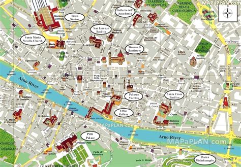 Gratis Florenz Stadtplan Mit Sehenswürdigkeiten Zum Download Planative
