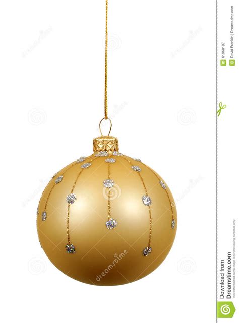 Gold ball decorations for celedration and party decor. One Single Gold Christmas Ball Or Bauble With Glass Decoration Isolated Against White Background ...
