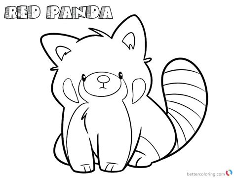 There are simple panda coloring pictures, but also drawings with a challenging pattern. Red Panda Coloring Page at GetDrawings | Free download