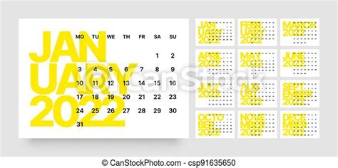 Monthly Calendar For 2022 Year Week Starts On Monday Calendar