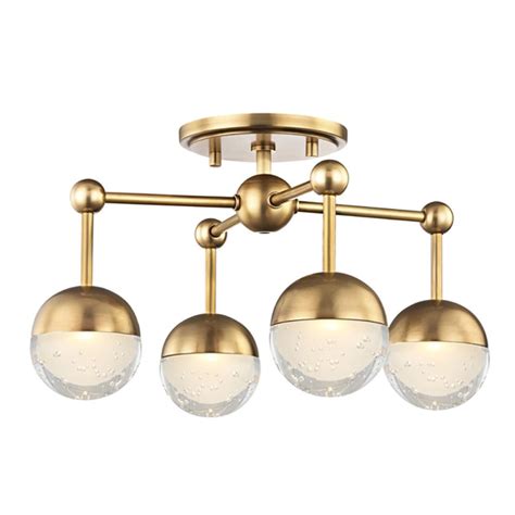 Our cabinet hardware is the finishing touch that brings design and function to your space. Mid-Century Modern Semi-Flush Ceiling Light LED 4-Lt Brass ...