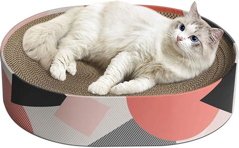 Buy Msbc Cat Scratcher Cardboard Oval Corrugated Scratch Pad Cat