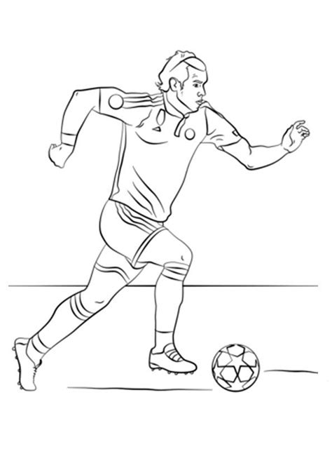 Football Player Coloring Page For Kids Coloriage Joueur De Foot