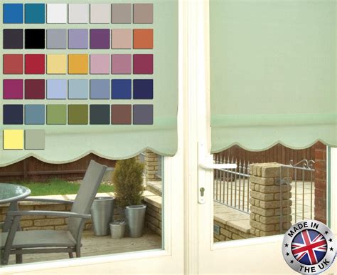 Made To Measure Scallop Edge Roller Blinds Available In 37 Colours
