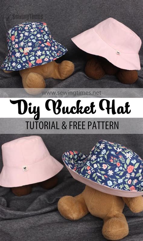 2 Types Bucket Hat Free Pattern Hat Patterns To Sew Sewing Hats Diy