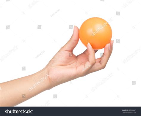 Hand Holding Plastic Ball Isolated On Stock Photo 428654689 Shutterstock