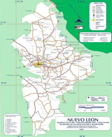 Nuevo Leon Mexico Map Map Of Nuevo Leon Mexico Mapa De My Xxx Hot Girl