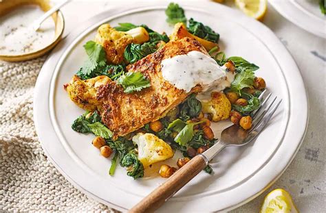 Spiced Salmon With Chickpeas And Spinach Recipe Frozen Fish Direct