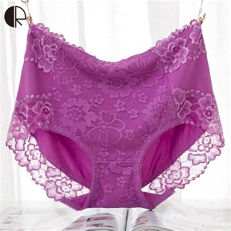 Plus Size Panties High Rise Waist Sexy Briefs Breathable Comfortable