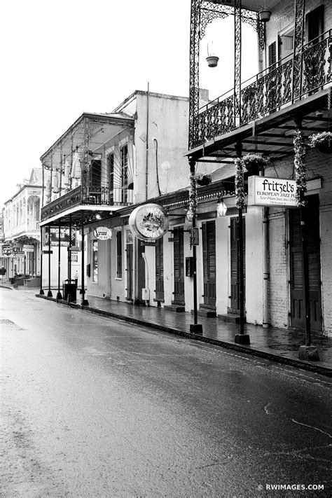 Framed Photo Print Of French Quarter New Orleans Louisiana Black And