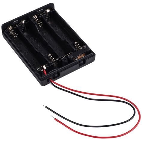 4 X Aaa Battery Holder With Switch And 6 Leads