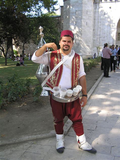 Turk Men In Traditional Clothes In Antic