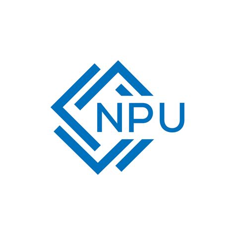 Npu Letter Logo Design On White Background Npu Creative Circle Letter