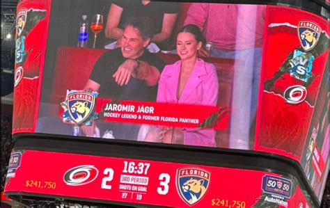 in photos jaromir jagr attends florida panthers carolina hurricanes game 4 with his girlfriend