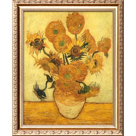 In paris, van gogh enlivened his palette by painting bouquets of flowers in random combinations to study the range of natural hues. Art.com 'Vase of Fifteen Sunflowers, c.1889' by Vincent van Gogh Framed Painting Print | Wayfair