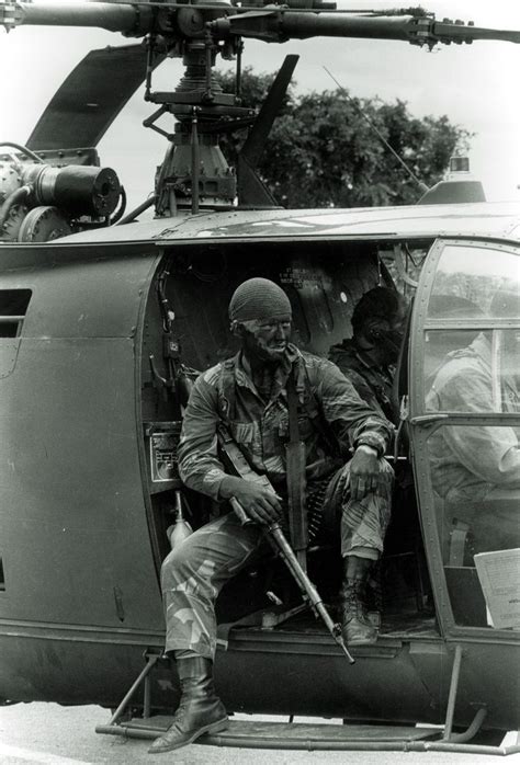 Rhodesian Fire Force Aboard An Alouette Iii Gunship Military Photos