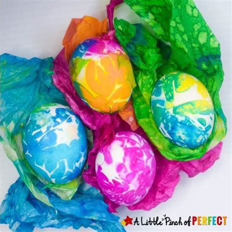 Tissue Paper Easter Eggs Easy Way To Dye Eggs With Kids A Little