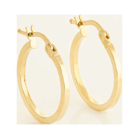 Anygolds K Real Solid Gold Huggie Hoop Earrings Jewelry