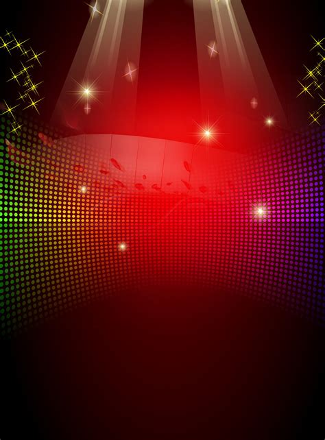 Dazzling Red Background Material Party Poster Light Background Images