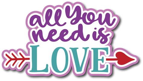 All You Need Is Love Scrapbook Page Title Sticker Scrapbook Pages