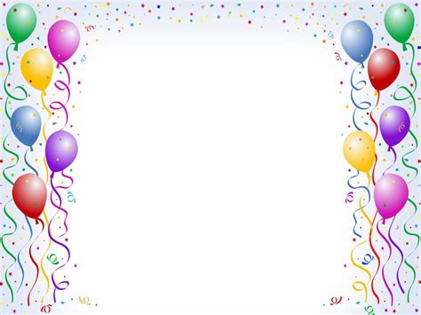 Birthday Borders Free Printable Borders For Birthday Invitations And Cards