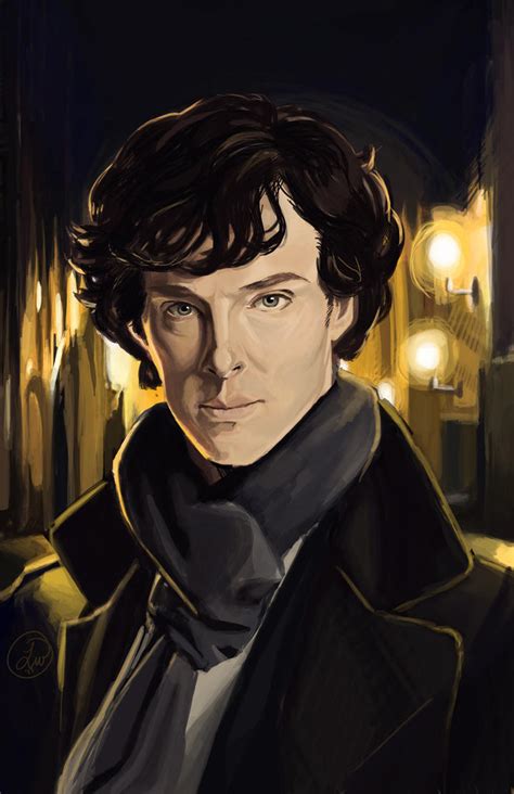 My First Sherlock Illustration Also A Part Of My Monthly Art Giveaway